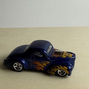 Hot Wheels 2015 41 Willys Blue Flames Diecast Car 1186 MJ 1 NL